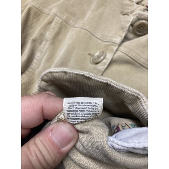 St Johns Bay Corduroy Jacket Women’s Size Medium Tan Long Sleeve Button Up - Picture 5 of 11